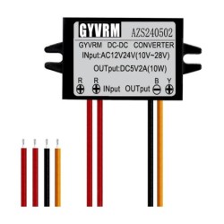2 A AC–DC-omvandlare 10–28 VAC/VDC till 5 V