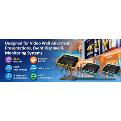 HDMI 4K60 KVM-sändare över IP med PoE, USB för tangentbord, mus och pekskärm