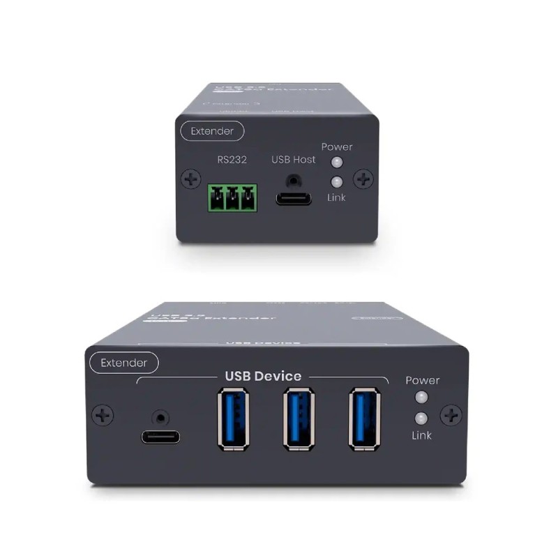 4-port USB 3.2 Gen1 type-C and type-A Extender up to 100m over CAT6a