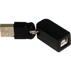 USB adapter - A male to B Female with ball joint (swivel)