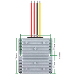 24AC till 24VDC 6A spänningsomvandlare 144Watt, ej galvaniskt isolerad