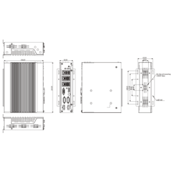Embedded PC Fläktlös 14:e/13:e/12:e, i5, i7, RS232, RS422, RS485, 8xUSB, 3xLAN, HDMI, DP, DIN-adapter, DC 12~24V