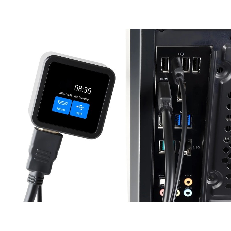 KVM HDMI över IP, 1080p vid 60fps, USB-C-ström, låg latens
