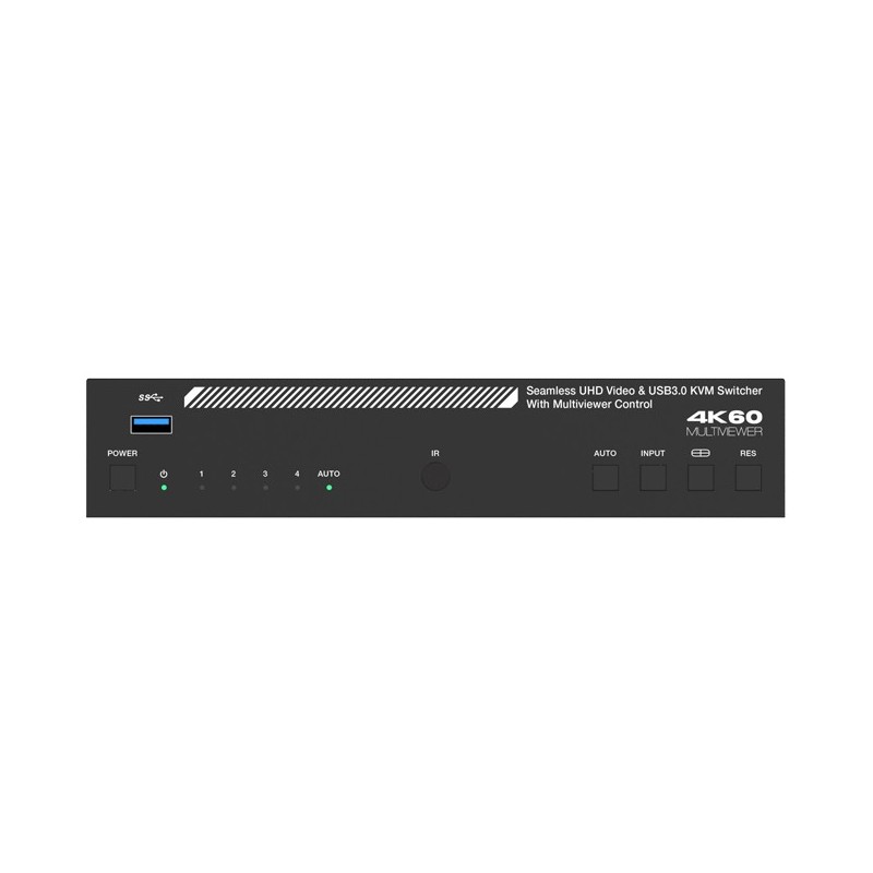 4-portars HDMI KVM-switch 4K@60Hz, USB 3.1, EDID-stöd