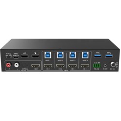 4-portars HDMI KVM-switch 4K@60Hz, USB 3.1, EDID-stöd