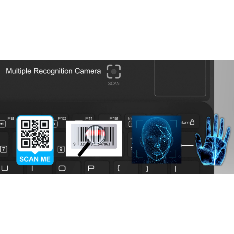 IP65 vattentätt industriellt tangentbord med minipekplatta, 8MP UVC-kamera och RFID-alternativ