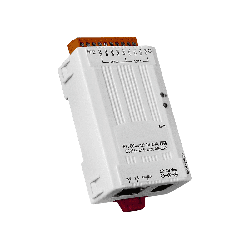 RS-232 serieportskonverterare med PoE- och Modbus-stöd