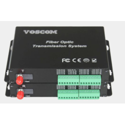 8-kanalig 1-vägs digital I/O över single-mode eller multi-mode fiberkabel