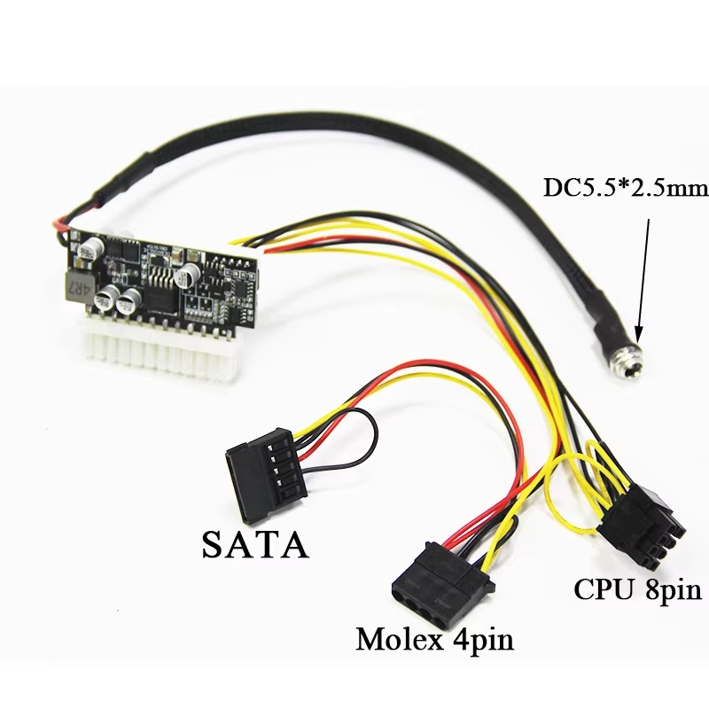 PICO power supply 200W ATX PSU P4 input 16~24Vdc fanless