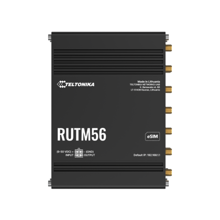 Industriell router med dubbla modem, 5G 4G och Wi-Fi 5, 5x GbE