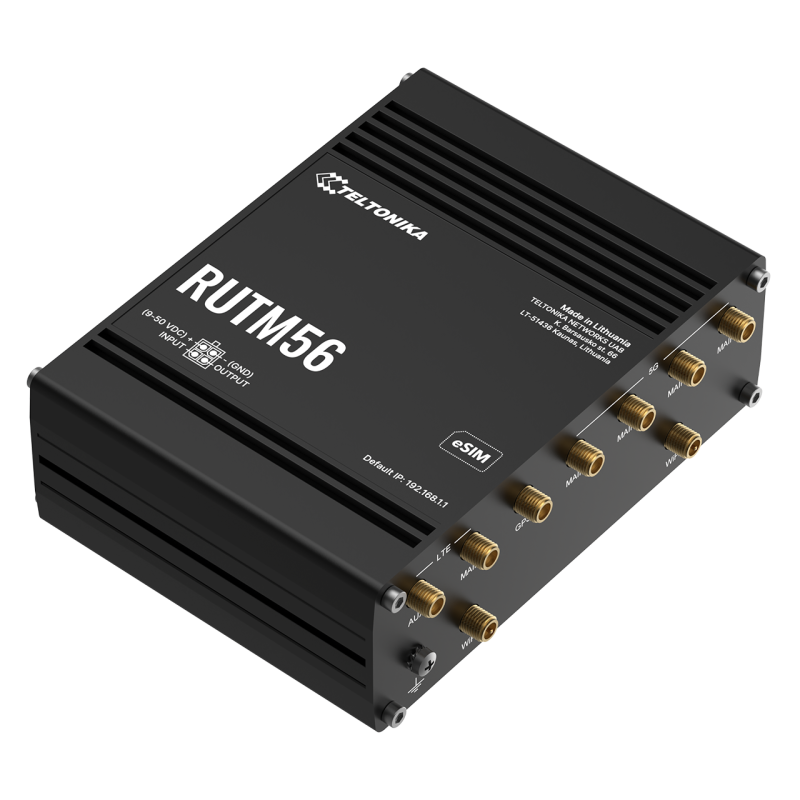 Industriell router med dubbla modem, 5G 4G och Wi-Fi 5, 5x GbE