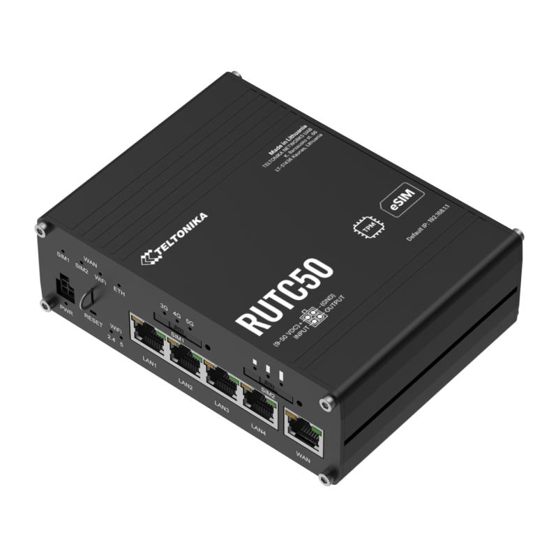 5G industriell router med Wi-Fi 6 och 5x Gigabit LAN