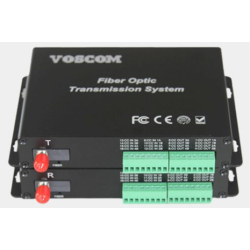 4 kanaler med 2-vägs digital I/O över single-mode eller multi-mode fiberkabel