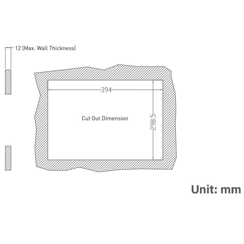 15 "PANEL VESA MONITOR TFT-LCD, resistiv touch, IP65 Front VGA, DVI-D, DisplayPort 1024X768