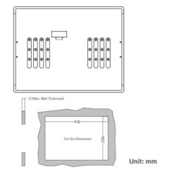 17" Modular Monitor TFT-LCD, Kapacitiv touch, IP65 Front