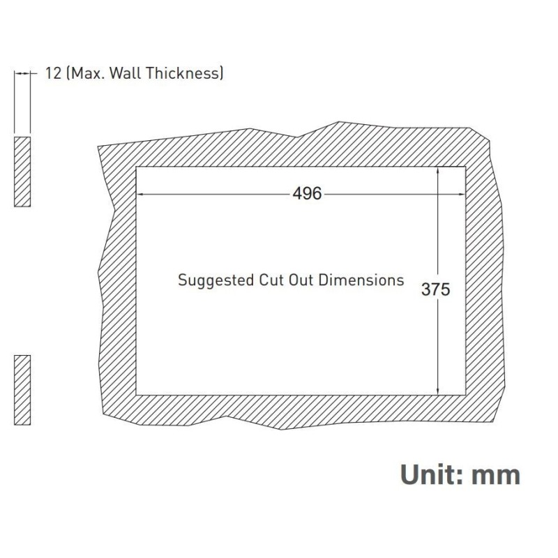 19 "Panel Mount Vesa TFT-LCD, Projected Capacitive Touch, IP65 Front VGA, DP, DVI-D 12,24,48vdc