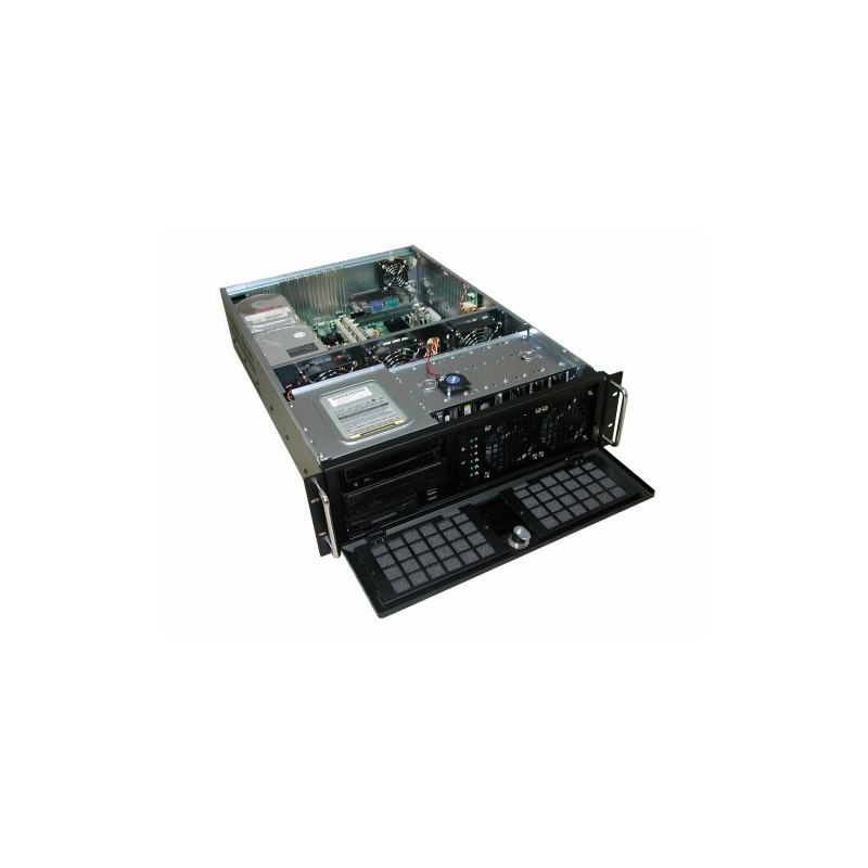 3U rackmonterat chassi, stöd för dubbla Xeon-processorer, 7 PCI-kortplatser