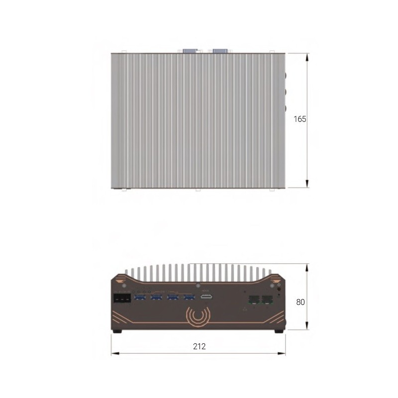 Fanless AI PC: Intel Core 200S, Dual 2.5GbE, USB 3.2,  MIL-STD-810H, POE