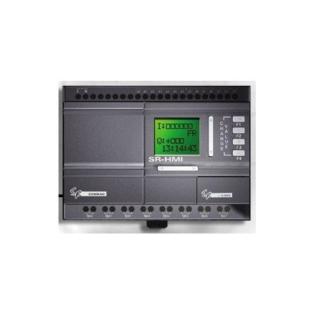 Mini PLC för DIN montering. 12 - 24VDC, digitala och analoga ingångar, transistorutgångar