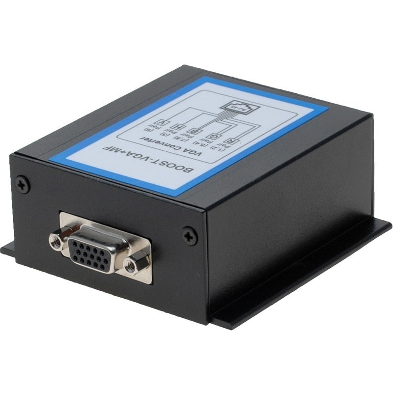 VGA Extender booster, kräver ingen ström. CAT 5/6 PDS-kabel mellan sändare och mottagare