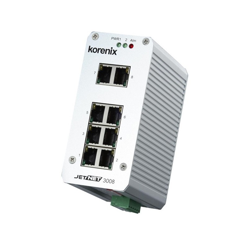 8 ports 10 / 100Mbit RJ45 switch - Korenix JETNET 3008 - DANBIT
