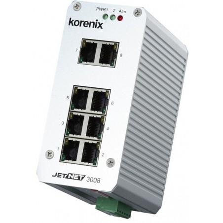 8 portar 10 / 100Mbit RJ45 switch - Korenix JETNET 3008 - Binär Teknik AB