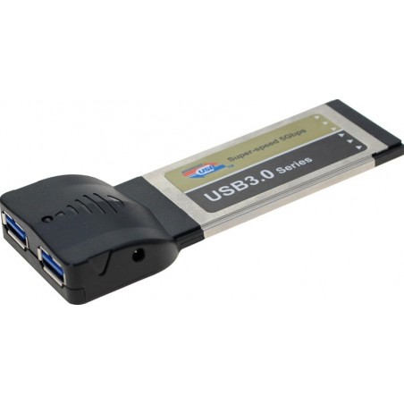 Express Card med 2 x USB 3.0-portar för laptillop