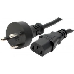 Computer cable supply with C15 IEC sloping pins with soil