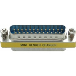 DB25 gender changer male female. DB25 female connector to a DB25 male connector