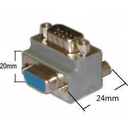 Serial COM connector angled SUB-D db9 90º degrees male female adapter DG909MF2-P L-COM