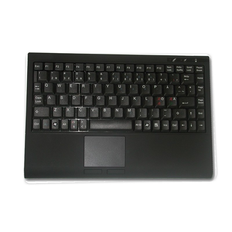 Wireless Mini Keyboard - Nordic - With TouchPad - Radio Frequency with USB Dongle for PC