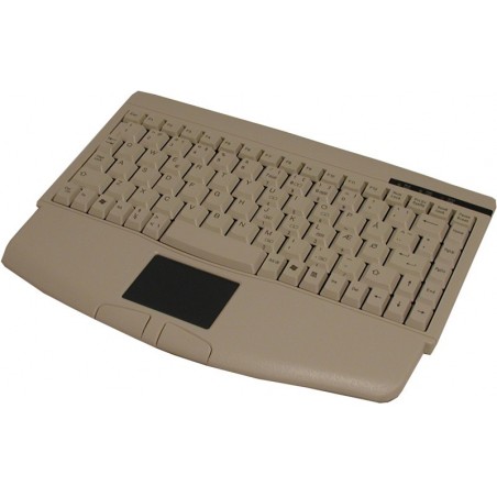 Standard PS / 2 mini-tangentbord i beige, 89 tangenter, med pekplatta, norska