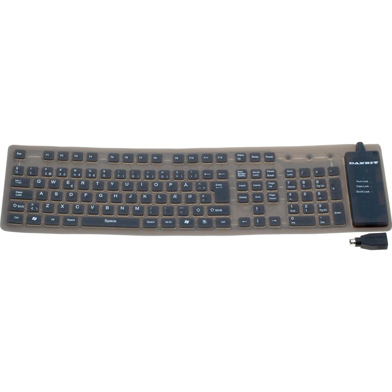 Bendable IP65 keyboard - Silicone Keyboard USB and PS/2