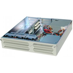 2U 19\" PC cabinet til passivt buskort, beigefor2U housing
