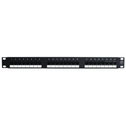 19 "Patch Panel to 24 x RJ45, UTP - Black