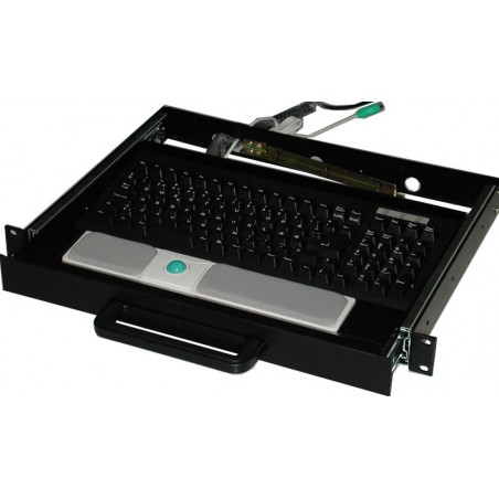 Keyboard extraktionslådan för 19 "rack garderob. Med spårboll. Köp tangentbord.