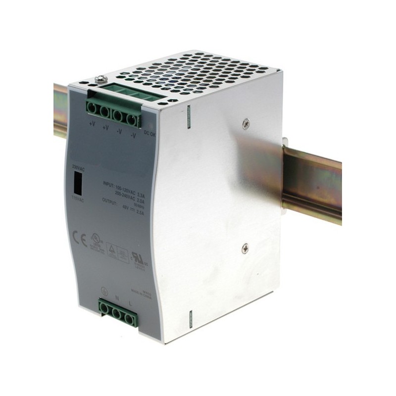 48VDC / 2.5A, 96W, AC / DC power supply, DIN rail - DANBIT