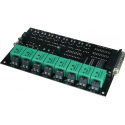 Terminal board with 8 x relay outputs - BMC R8 - DANBIT