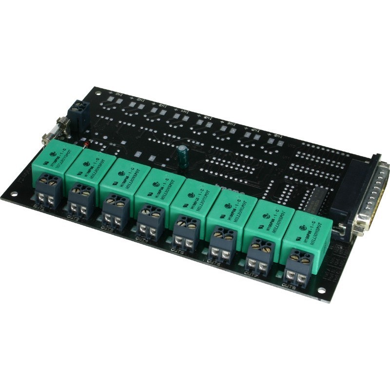 Terminal board with 8 x relay outputs - BMC R8 - DANBIT