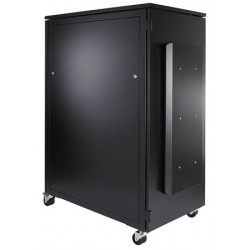 Sound-insulating 19" rack cabinet, simple and sensible solution.
