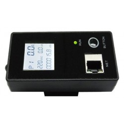 strömlist 19" rack montering med 8 x C13 honkontakt. Visar ström, spänning och effekt