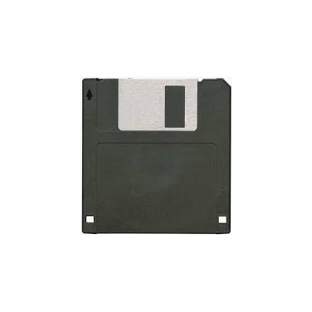 3½” diskett (diskett) för diskettenhet. Formaterad till 1,44 MB