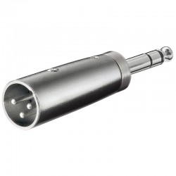 XLR adapter 3-pin XLR han – 6,35 mm stereo hanforVideo and Audio ca...