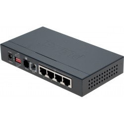 Ethernet over 2-wire connection with VDSL. 10 / 100Mbit. 4 Ports Switch. Up to 1.4km.
