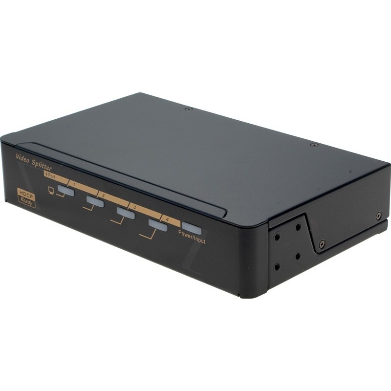 4-Port DVI-D Splitter for 1920x1200 Resolution, 1 to 4 Output