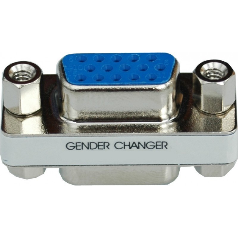 Converter plug with 2 x db15HDF-F. Gender Changer to VGA
