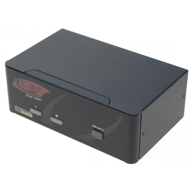 2 ports KVM switch, 2 x VGA, USB och ljud