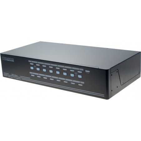 16-portars KVM-switch med OSD, VGA & USB - Högupplöst kontroll