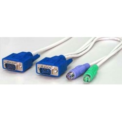 Blæksprutte KVM kabel m. PS2 og DB15 stik 3 meterforAccessories