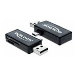 OTG kortlæser til Smartphones. 1 x SD og 1 x micro SDforFlashkort l...